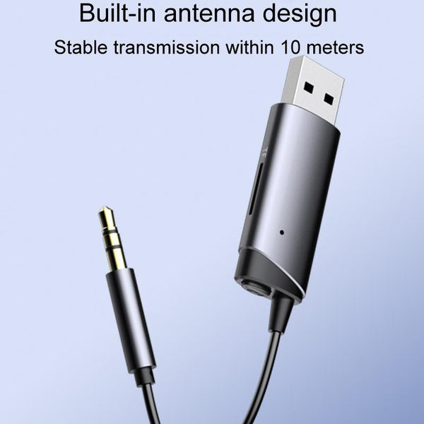 AUX Car Bluetooth Receiver Adapter 3.5mm Cell Phone Computer Connector With TF Card Slot