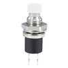 10 PCS 7mm Thread Multicolor 2 Pins Momentary Push Button Switch(White)