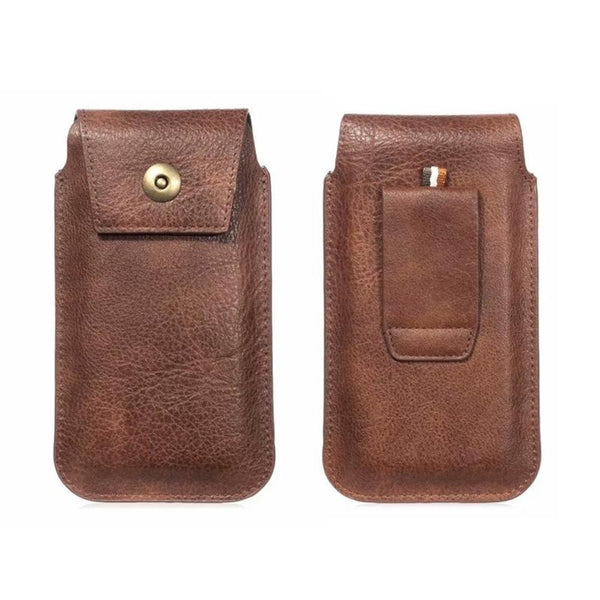 Mobile Phone Leather Waist Bag Holster Pouch S 4.7 Inch Black