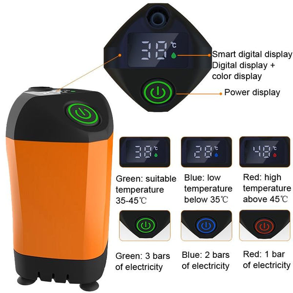Outdoor Bath Artifact Field Dormitory Simple Electric Shower, Specification: Digital Display 4400mAh