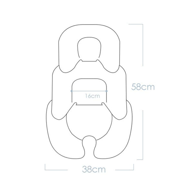 Baby Stroller Seat Cushion Safety Seat Protector Cushion, Color: Black