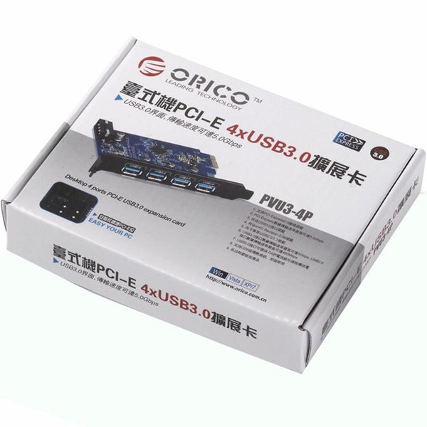 ORICO PVU3-4P 4 Ports USB3.0 PCI Express Card for Desktop(Black)