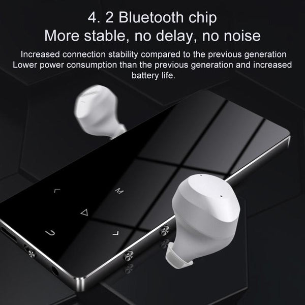 X2 1.8 inch Touch Screen Metal Bluetooth MP3 MP4 Hifi Sound Music Player 8GB(Rose Gold)