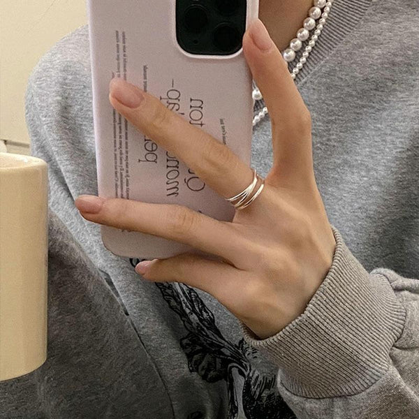 Multi-Layer Cross Ring Open Adjustable Band(J2426)