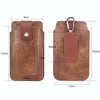 6.5-7.2 inch Universal Retro Magnetic Buckle Double Layer Phone Waist Bag(Black)