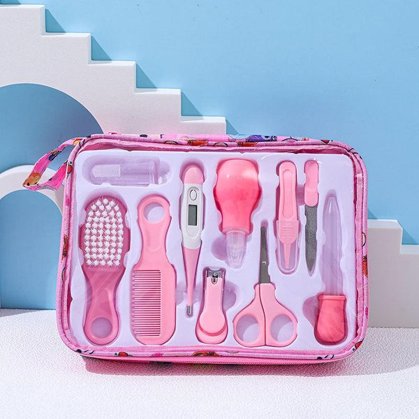 10pcs/set Pink Children Cleaning Care Set Maternal and Baby Grooming Supplies Care Tools