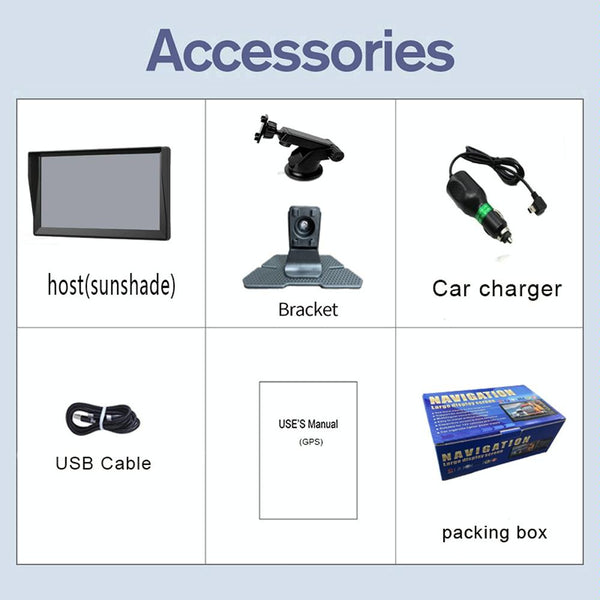 9 Inch 8G/256M Car GPS Navigator With Large Screen Capacitive Bluetooth Map, Area: Africa Map