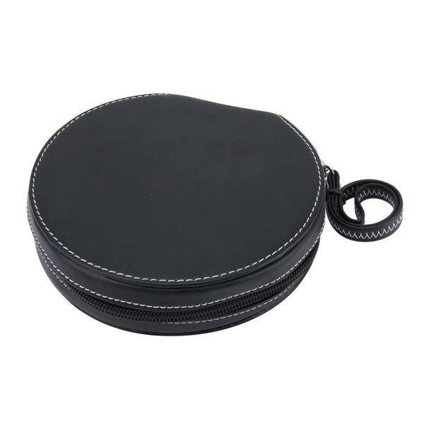 20 CD Disc Storage Case Leather Bag Heavy Duty CD/ DVD Wallet for Car, Home, Office and Travel(Black)