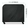 Anti-UV Waterproof Dust-proof 210D Oxford Cloth Folding BBQ Protective Cover Outdoor Gas Charcoal Electric Barbeque Grill Cover, Size: 145*61*117cm(Black)