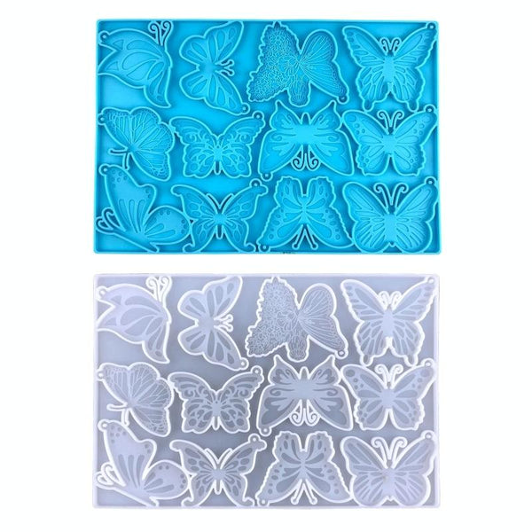 DIY Butterfly Keychain Epoxy Mould(Blue)