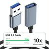 JUNSUNMAY 2A USB 3.0 Male to Female Extension Cord High Speed Charging Data Cable, Length:1m
