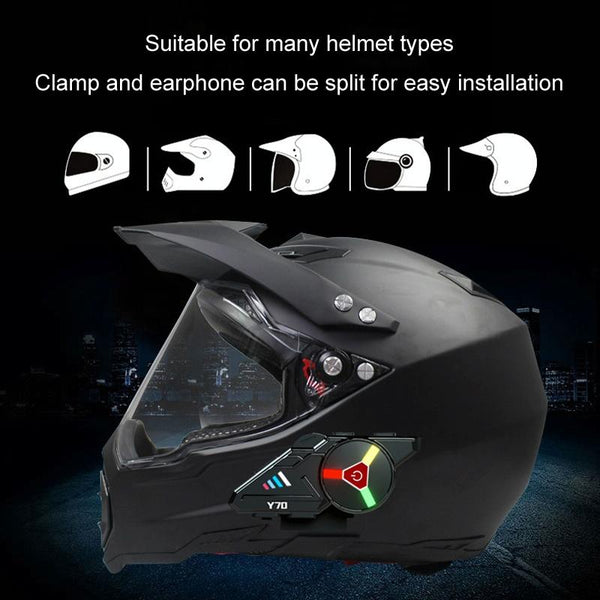 KUQIBAO Motorcycle Helmet Built-in Waterproof Bluetooth Earphone(Hard Microphone)