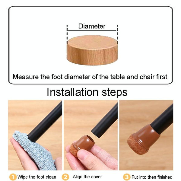 0.75 inch Small 8pcs /Set Round Table And Chair Leg Covers For Tiles/Wooden Floors Furniture Protectors(Light Brown)