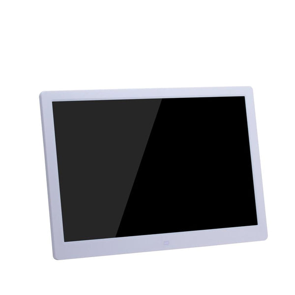 15-inch Digital Photo Frame Electronic Photo Frame Ultra-narrow Side Support 1080P Wall-mounted Advertising Machine(White)