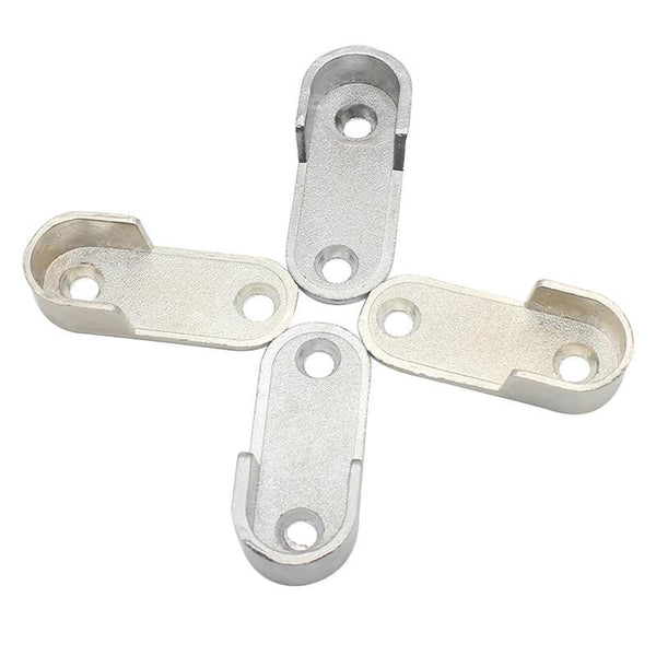 2pcs Wardrobe Closet Rod End Support Bracket Alloy Holder Hardware Furniture Accessories, Style: Normal