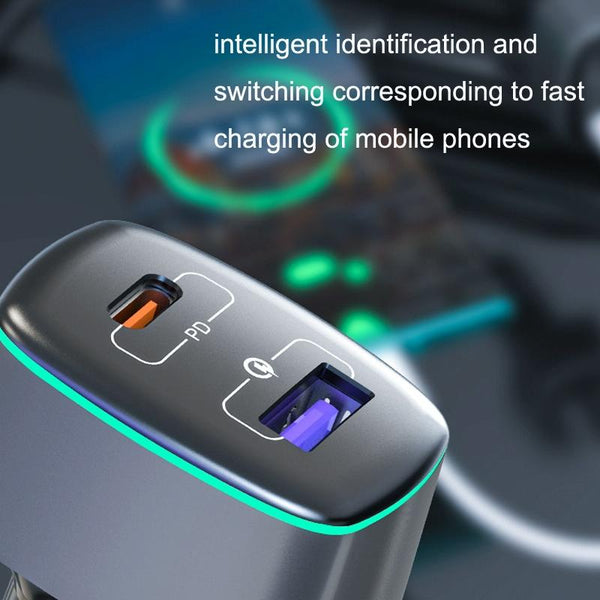 GC-17 100W High-power Car Charger 2 In 1 Cigarette Lighter