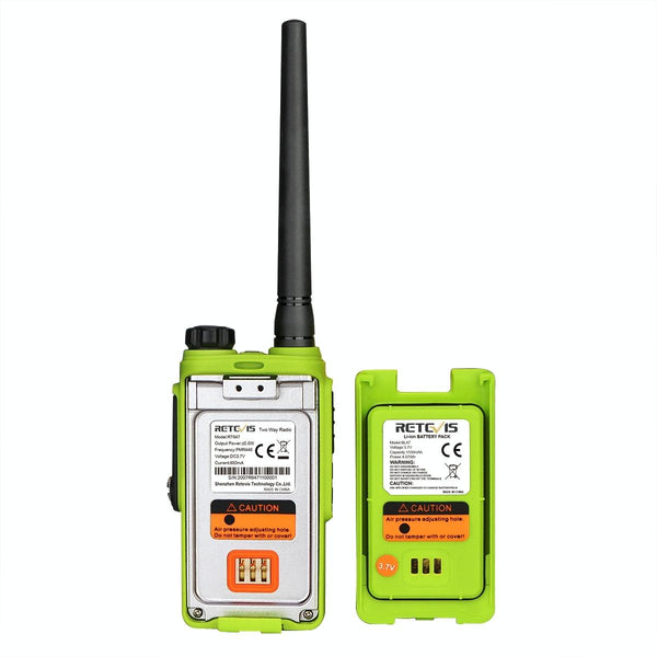 RETEVIS RT47 PMR446 16CHS IP67 Waterproof FRS Two Way Radio Handheld Walkie Talkie, EU Plug(Green)