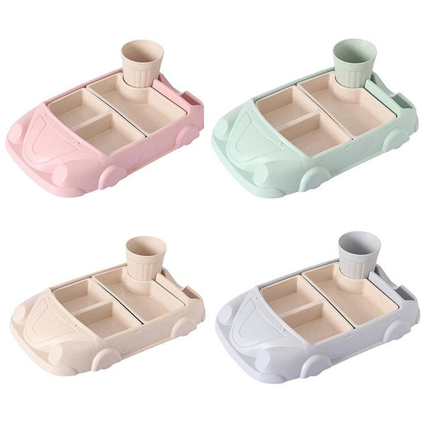 Bamboo Fiber Baby Cartoon Car Plate( Green)