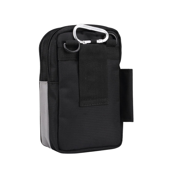 Multifunctional Casual Crossbody Mobile Phone Storage Waist Bag(Light gray + Black)