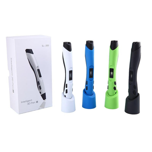 SL-300  3D Printing Pen 8 Speed Control High Temperature Version Support PLA/ABS Filament With UK Plug(Dark Grey)