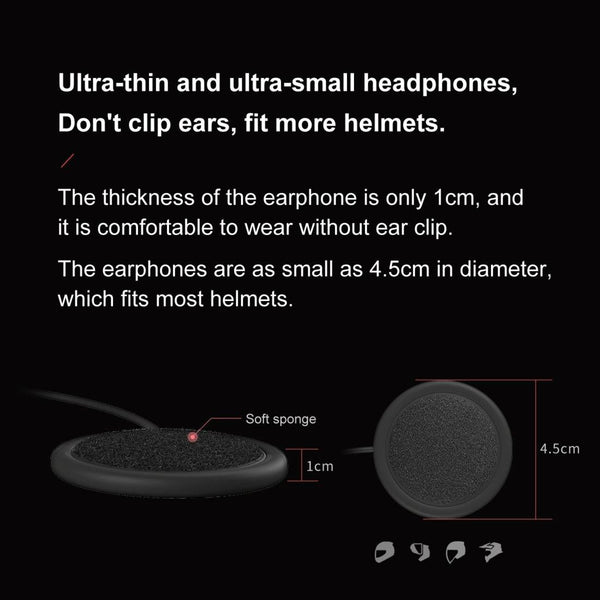 Dier DK11 800m Helmet Wireless Bluetooth Headset 5.0 Waterproof Double Motorcycle Call headset