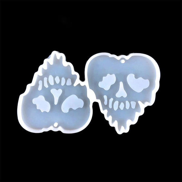 Halloween DIY Earrings Mould Pendant Decoration Silicone Mould, Style: 5775(White)