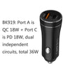 QIAKEY BK919 Dual Ports Fast Charge Car Charger