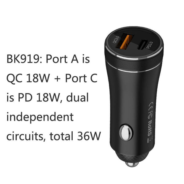 QIAKEY BK919 Dual Ports Fast Charge Car Charger