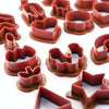 24 In 1 DIY Clay Earrings Molds DIY Handmade Clay Cutter Handmade Jewelry Molds(Beige Orange)