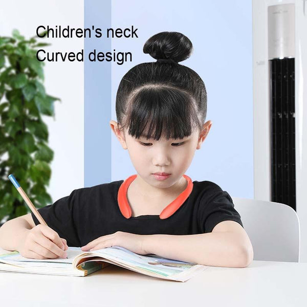 2150 Student Humpback Vibration Reminds With LCD Hanging Neck Corretor(Orange)