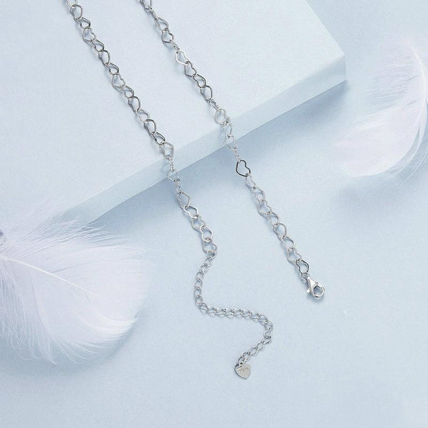 S925 Sterling Silver Love Arrangement Chain Necklace(BSA005)