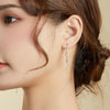 S925 Sterling Silver Simple Style Long Leaves Women Earrings
