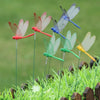 10pcs Simulation Plug Rod Magnetic Dragonfly Home Wall Garden Decoration(Yellow)