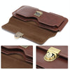 For Phones Below 6.7 inches Retro Wallet Style Horizontal Phone Waist Bag(Black)