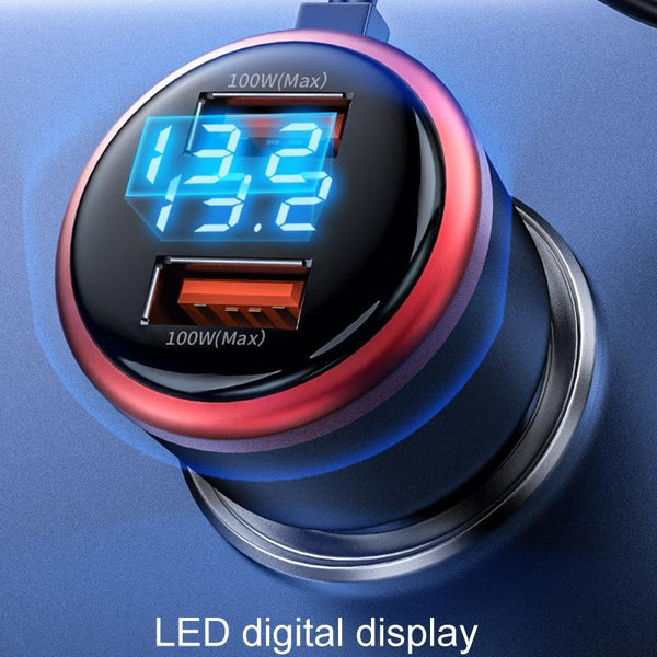 Vehicle Mini Fast Charging Charger Car One To Three Cigarette Lighter, Model: Premium Version