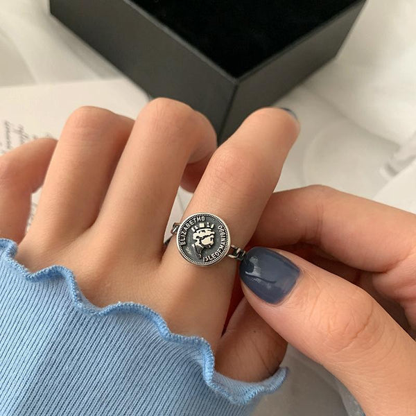 Happy Smiley Face Love Wear Combination Ring, Color: J2135