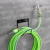 Stainless Steel Hose Storage Holder Garden Home Car Wash Faucet Hose Storage Hook, Model: Wall-mounted (White)
