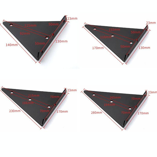 Load Bearing Invisible Triangle Bracket Wall Shelf Bracket With Screws, Specification: 170x130mm Black