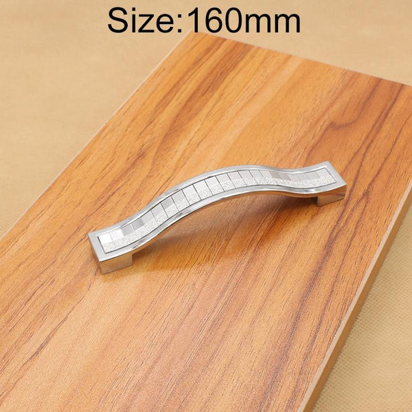 Crystal Color Diamond Modern Wardrobe Door Cabinet Wine Cabinet Fashion Drawer Handle, Hole Distance: 160mm(Silver)