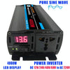 4000W (Actual 800W) 60V to 220V High Power Car Sine Wave Inverter Power Converter