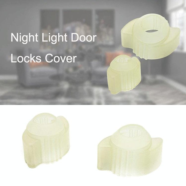 Night Light Door Locks Cover Thickened Anti-Collision Pad Door Lock Protective Cover(Transparent)