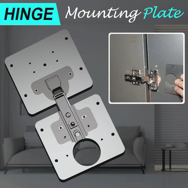 2 Sets Stainless Steel Hinge Repair Installer, Specification: 2 Repair Plates + Hinge + 16 Screws