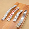 Crystal Color Diamond Modern Wardrobe Door Cabinet Wine Cabinet Fashion Drawer Handle, Hole Distance: 160mm(White)
