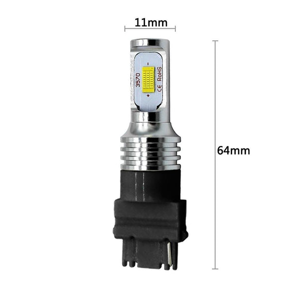 2 PCS 3156 72W 1000LM 6000-6500K Car Auto Turn Backup LED Bulbs Reversing Lights, DC 12-24V(Yellow Light)