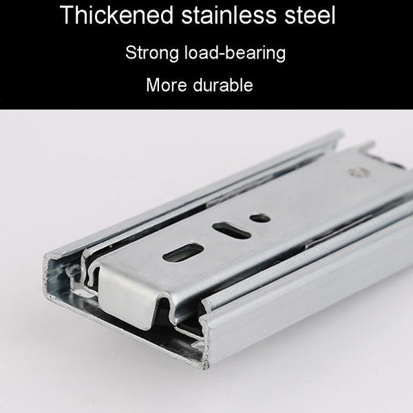 4 inch 10cm Thickened Three Sections Ball Slide Mute Drawer Track Rail