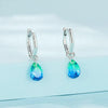 SCE1543 Sterling Silver S925 Gradient Glass Irregular Water Drop Earrings