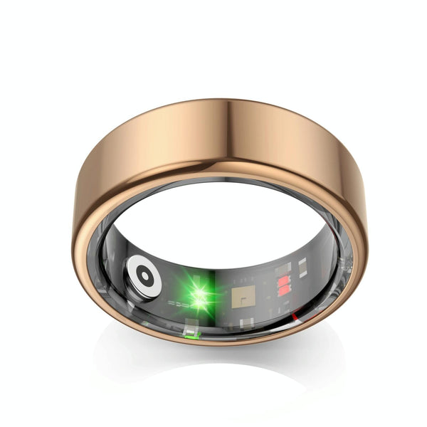 R02 SIZE 11 Smart Ring, Support Heart Rate / Blood Oxygen / Sleep Monitoring / Multiple Sports Modes(Gold)