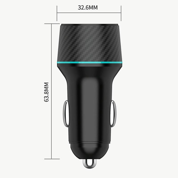 QIAKEY Dual Fast Charging Charger One To Two Cigarette Lighter, Size: TH229 95W(Black)