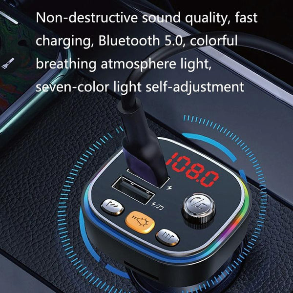 C20 USB Car Bluetooth MP3 Music Player With Colorful Lights