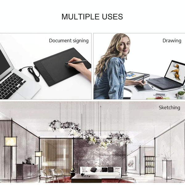 VEIKK A30 10x6 inch 5080 LPI Smart Touch Electronic Graphic Tablet, with Type-c Interface